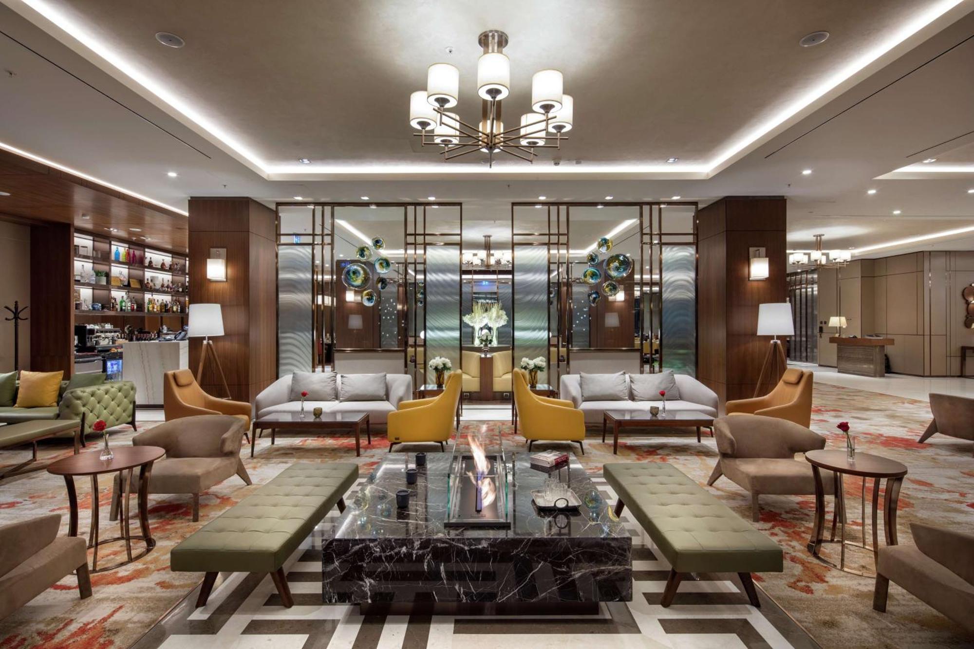 Готель Doubletree By Hilton Скоп'є Екстер'єр фото The lobby of the hotel